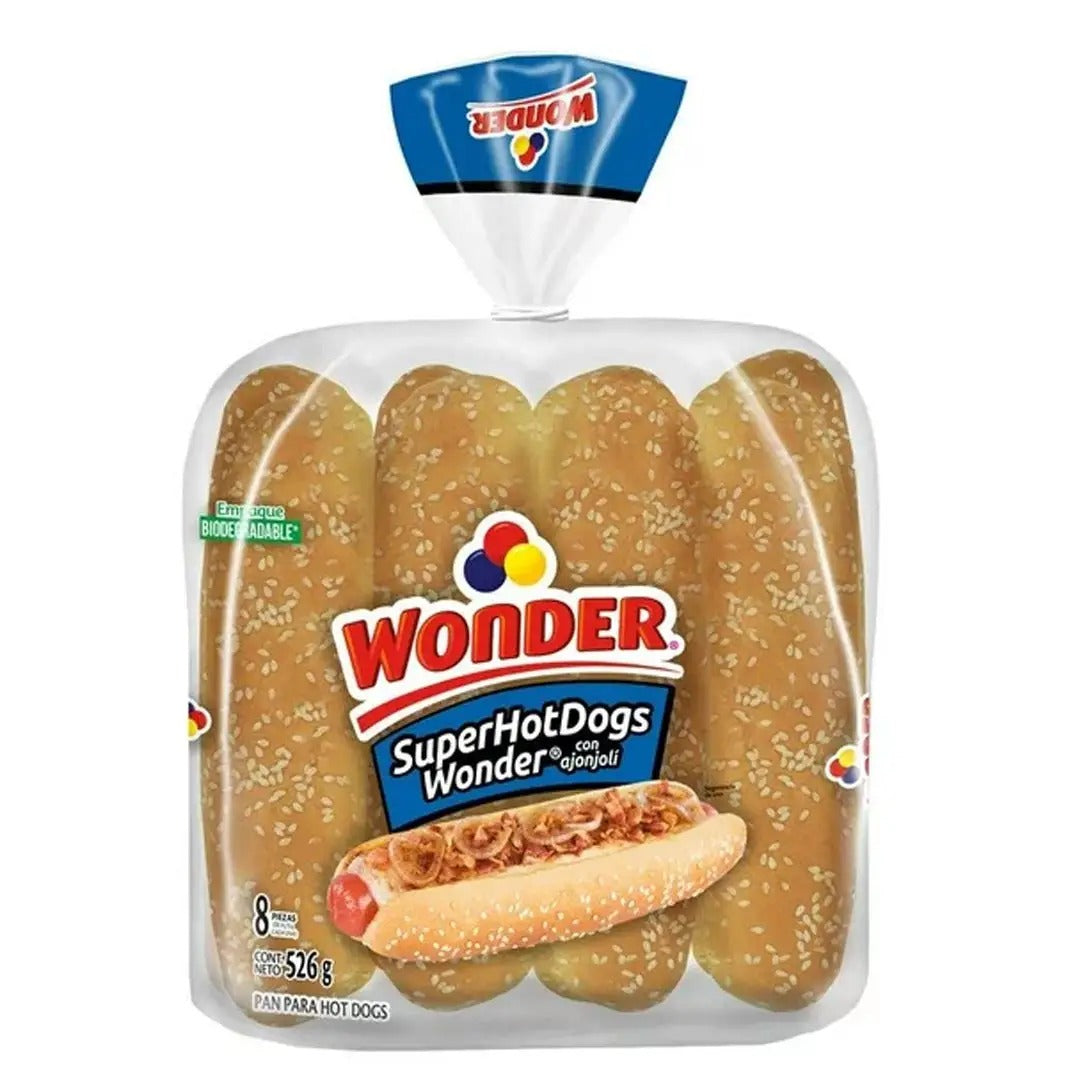 Pan Hot Dog Wonder Super Dogos 12 Pzas