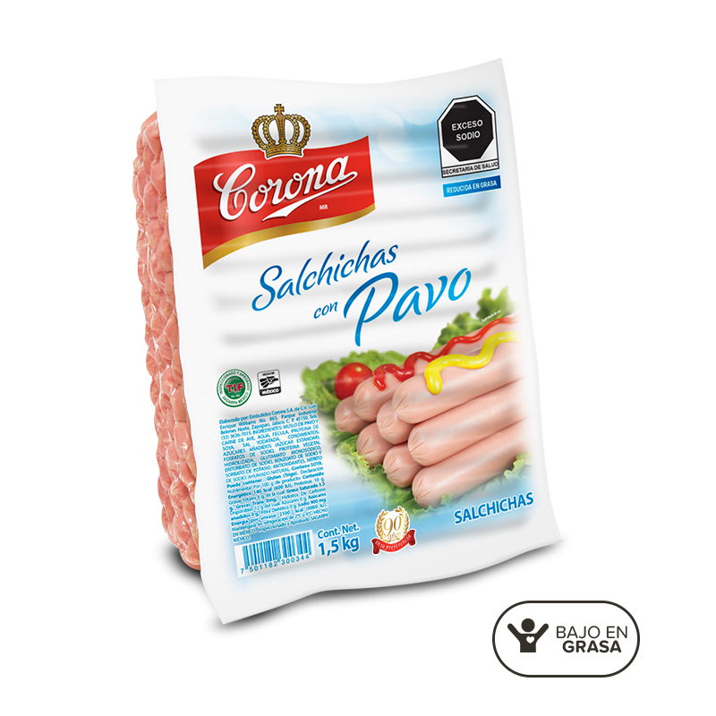 Salchicha de Pavo Corona.