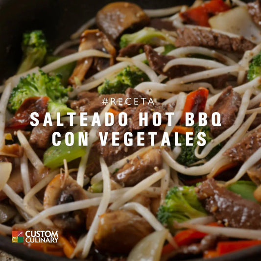 SALTEADO HOT BBQ DE RES CON VEGETALES