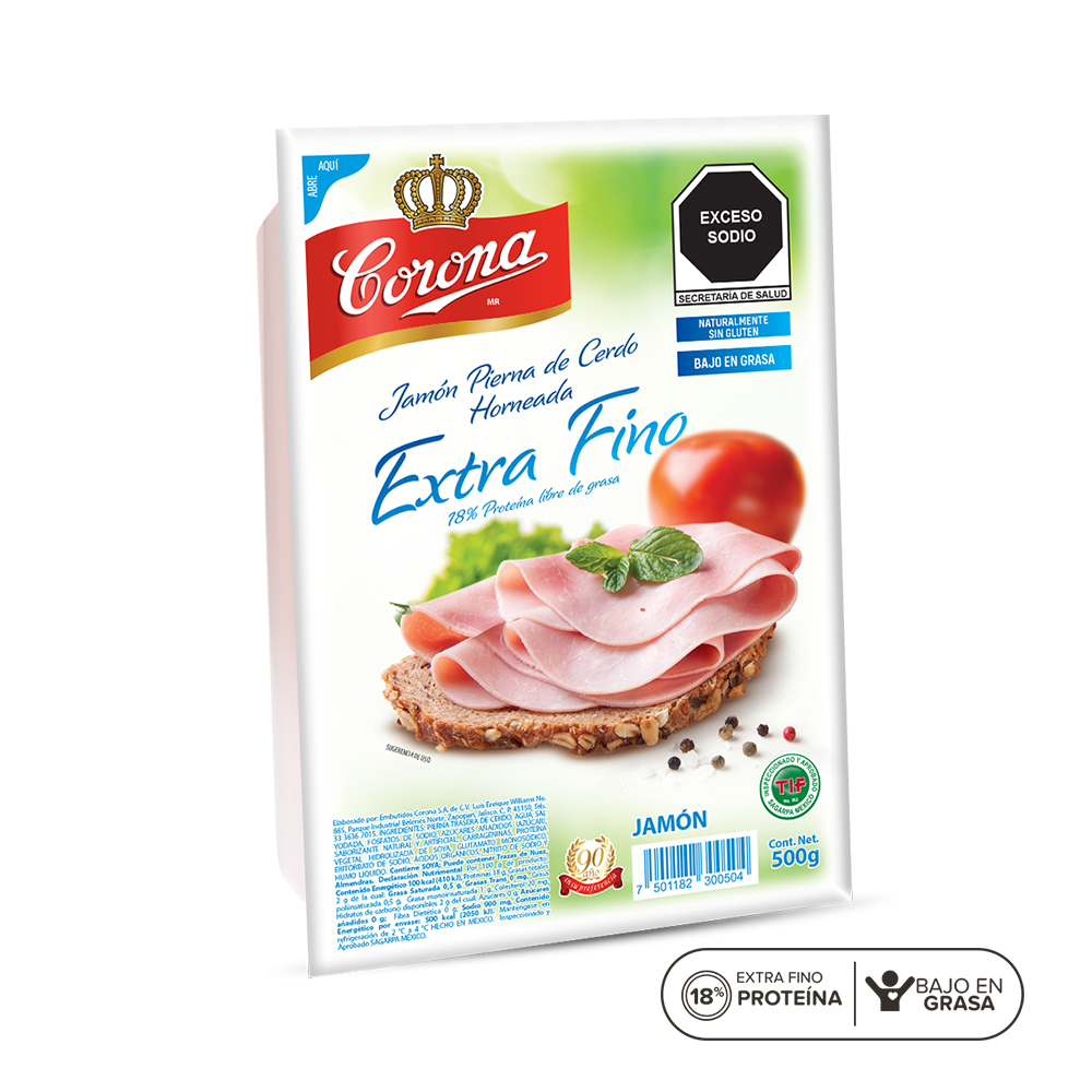 Jamón Pierna Horneada Extra Fino Rebanado