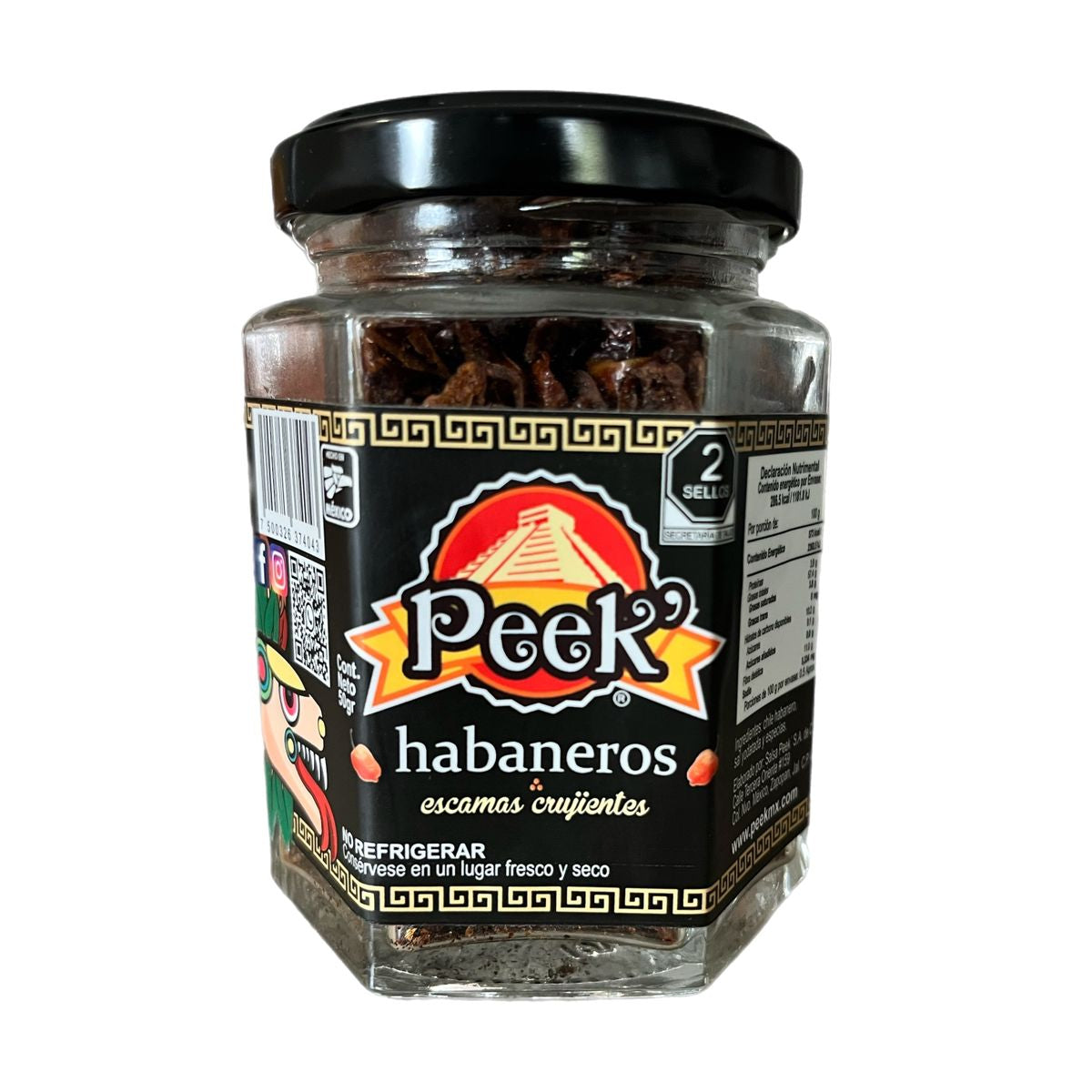 Salsa Peek Escamas de Habanero Crujientes sin aceite (Chicharron de habanero) 50g