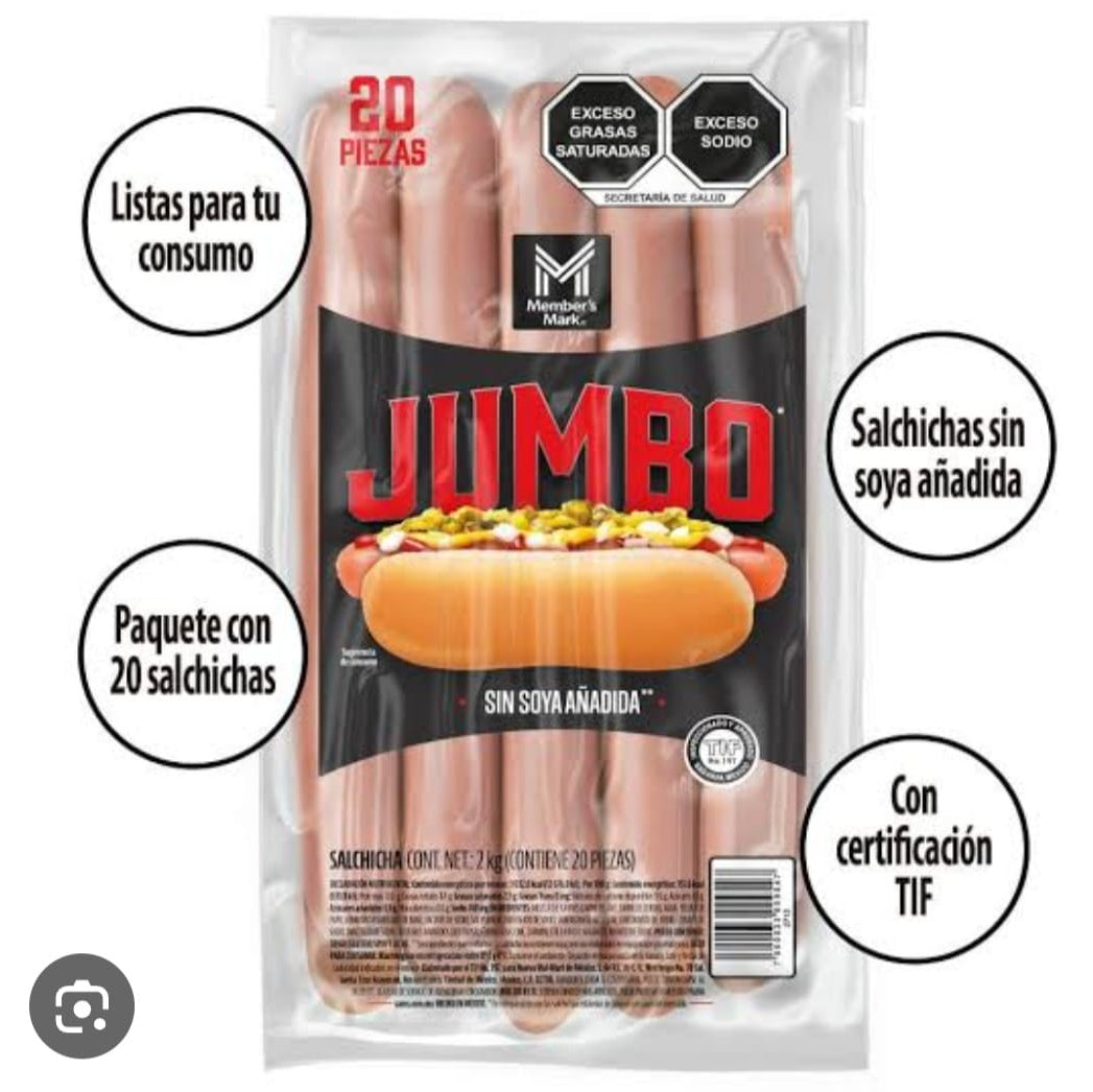 Salchicha Jumbo 20 Piezas