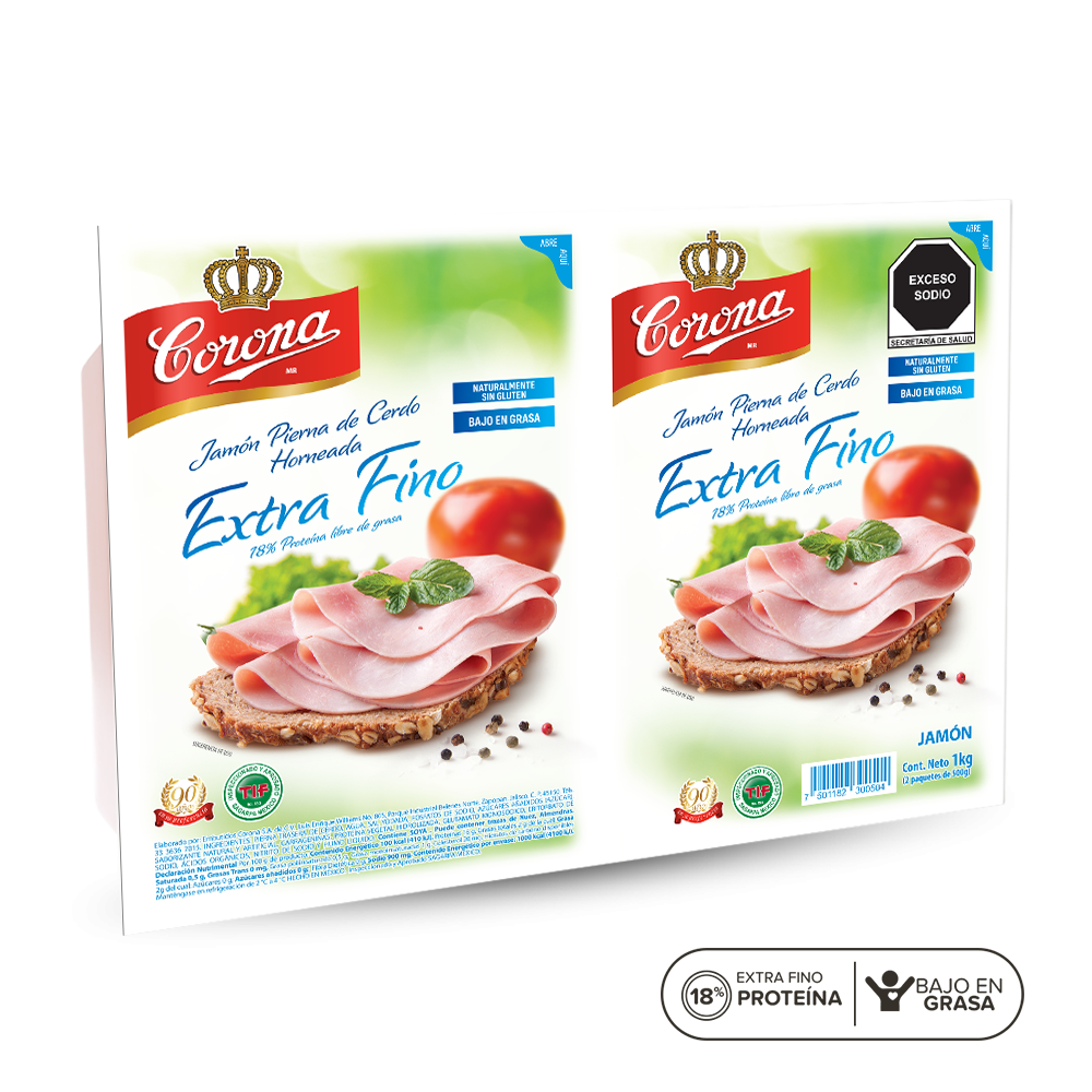 Jamón Pierna Horneada Extra Fino Rebanado